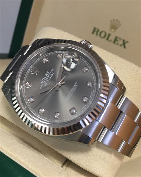 diamond bezel for rolex datejust 41mm|Rolex Datejust 41 dark rhodium.